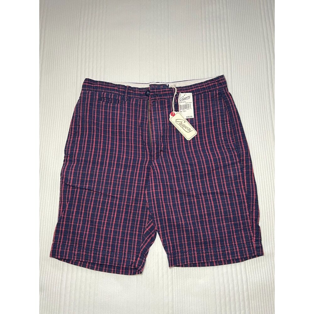 Men's Grayers Navy Blue and Red Shorts - 32 Waist - 9in Inseam - New with Tags